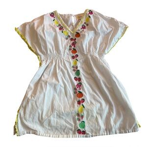 Mini white  white kaftan swim coverup